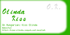 olinda kiss business card
